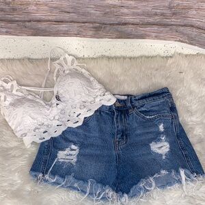 Vervet Distressed Denim Shorts